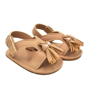 Summer Baby Kids Sandals Shoes Unisex Baby Crib Shoes Sneakers Tassels Soft Soled Fashion Sandals 0 to 18M