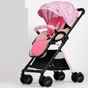 Lightweight Portable Baby Stroller With Large Storage Bag,Sunshade Folding Baby Carriage,High Landscape Prams Baby Strollers