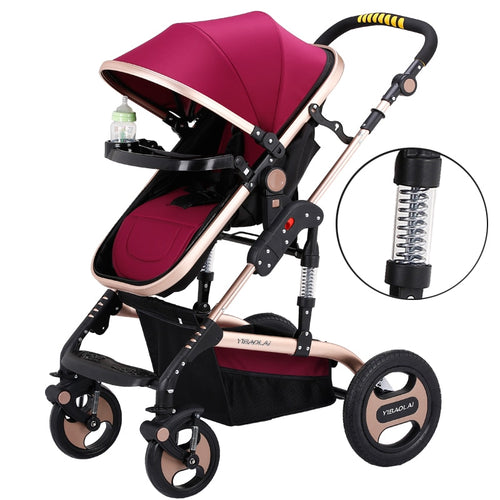 Lightweight Baby Stroller Newborn Pram Sit Lay Baby Carriage Umbrella Cart Fold Portable Traveling Stroller Can Take to Plane