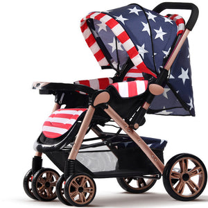 Hot Sale Fashion Baby Stroller Foldable Sit and Lie,5 Point Harness Stroller,Baby stroller,poussette pliante portable