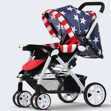 Load image into Gallery viewer, Hot Sale Fashion Baby Stroller Foldable Sit and Lie,5 Point Harness Stroller,Baby stroller,poussette pliante portable