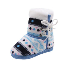 Load image into Gallery viewer, Winter Warm Baby Soft Soled Crib Shoes Toddler Newborn Baby Print Snow Boots Sneakers Soft Sole Boots Warm Shoes winter