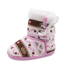 Load image into Gallery viewer, Winter Warm Baby Soft Soled Crib Shoes Toddler Newborn Baby Print Snow Boots Sneakers Soft Sole Boots Warm Shoes winter