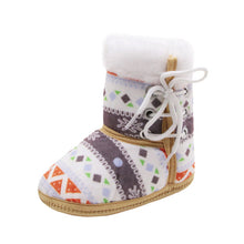 Load image into Gallery viewer, Winter Warm Baby Soft Soled Crib Shoes Toddler Newborn Baby Print Snow Boots Sneakers Soft Sole Boots Warm Shoes winter