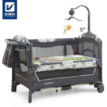 Load image into Gallery viewer, Valdera Multi Function Folding Crib European Portable Game Bed  Can be docked with the bed  Baby Bed