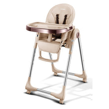 Load image into Gallery viewer, Portable High Chair For Baby Foldable Baby Highchairs for Feedding Adjustable Booster Seat For Dinner Table With Four Wheels