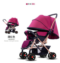 Load image into Gallery viewer, High Landscope Umbrella Baby Stroller Two Way Baby Trolley Portable Lying Baby Cart Width Sleeping Basket Newborn Pram carrinho