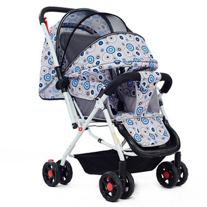 New High Landscape Portable Two-way Baby Stroller,Sit and Lie Baby Carriage for Newborn,Foldable Baby Pram Pushchair Kinderwagen