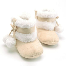 Load image into Gallery viewer, Winter Snow Boots For Baby Girls Super Warm Cotton Cloth Shoes For Girl Babies Bowknot Balls Princess Shoes Footwear