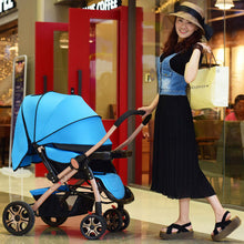 Load image into Gallery viewer, High Landscope Baby Stroller Folding Four-Wheel Infant Car Safety Baby Cradle Carriage Pram Buggy for Travelling bebek arabasi