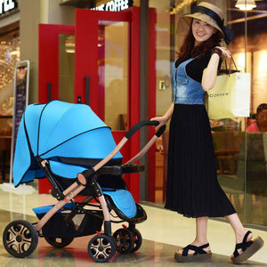 High Landscope Baby Stroller Folding Four-Wheel Infant Car Safety Baby Cradle Carriage Pram Buggy for Travelling bebek arabasi