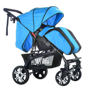 Luxury Baby Stroller with Foot Cover Portable Lying Two-way Baby Cart Widen Enlarge Sleeping Basket Newborn Pram Baby Trolleys