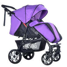 Load image into Gallery viewer, Luxury Baby Stroller with Foot Cover Portable Lying Two-way Baby Cart Widen Enlarge Sleeping Basket Newborn Pram Baby Trolleys