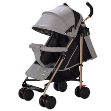 Load image into Gallery viewer, Super Lightweight Portable Folding Baby Strollers carrinho Can Sit &amp; Lie Comfortable Linen Cloth Baby Trolley Umbrella Pushchair