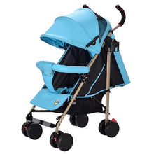 Load image into Gallery viewer, Super Lightweight Portable Folding Baby Strollers carrinho Can Sit &amp; Lie Comfortable Linen Cloth Baby Trolley Umbrella Pushchair