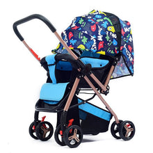 Load image into Gallery viewer, New Fashion Two-way Baby Stroller poussette Can Sit Flat Lying High Landscape Folding Umbrella Pram Baby Carriage for Newborns