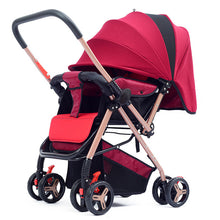 Load image into Gallery viewer, High Quality Baby Stroller High Landscape Folding Baby Trolley Portable Width Sleeping Basket Baby Car for Newborn Pram carrinho