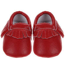 Load image into Gallery viewer, Spring Baby Shoes PU Leather Baby Girls Moccasins Shoes Kids Boys Soft Non-slip Footwear for Newborns Crib Shoes 0-18 Months