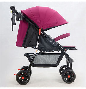 Four-Wheel Baby Stroller Folding Light Portable Baby Carriage carrinho High Landscape Sit & Lie Baby Pram Pushchair Bebek Arabas