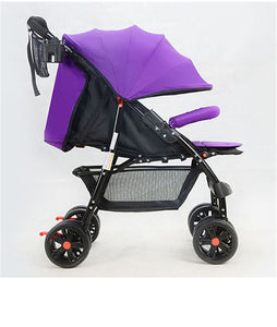 Four-Wheel Baby Stroller Folding Light Portable Baby Carriage carrinho High Landscape Sit & Lie Baby Pram Pushchair Bebek Arabas