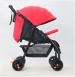 Four-Wheel Baby Stroller Folding Light Portable Baby Carriage carrinho High Landscape Sit & Lie Baby Pram Pushchair Bebek Arabas