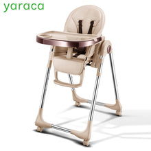 Load image into Gallery viewer, Portable High Chair For Baby Foldable Baby Highchairs for Feedding Adjustable Booster Seat For Dinner Table With Four Wheels