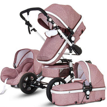 Load image into Gallery viewer, Luxury Multi function Trolley Baby Stroller 3 in 1 High Landscape Baby Carriage Seat and Sleeping Prams For Newborn poussette