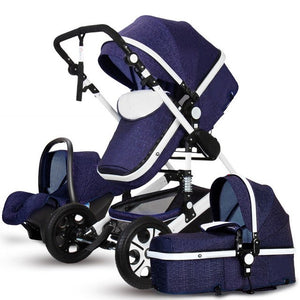 New Style Baby Stroller 3 In 1 Luxury Folding Newborns Carriage With Car Seat 0~3Years Baby Prams Sleeping Basket Kid poussette