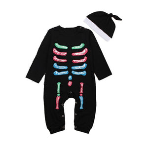Long Sleeve Halloween Bone Costume