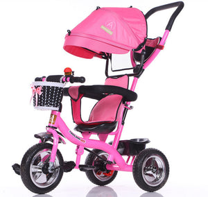 children tricycle and stroller