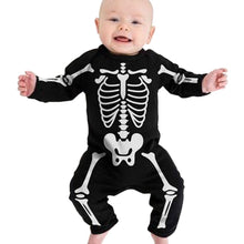 Load image into Gallery viewer, ute Halloween clothes Kids Boys Girls Warm Infant Cool Human Skeleton Long Sheeve Jumpsuit Cotton Festival party Costume