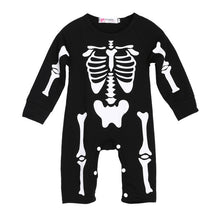 Load image into Gallery viewer, ute Halloween clothes Kids Boys Girls Warm Infant Cool Human Skeleton Long Sheeve Jumpsuit Cotton Festival party Costume