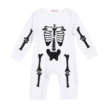 Load image into Gallery viewer, ute Halloween clothes Kids Boys Girls Warm Infant Cool Human Skeleton Long Sheeve Jumpsuit Cotton Festival party Costume