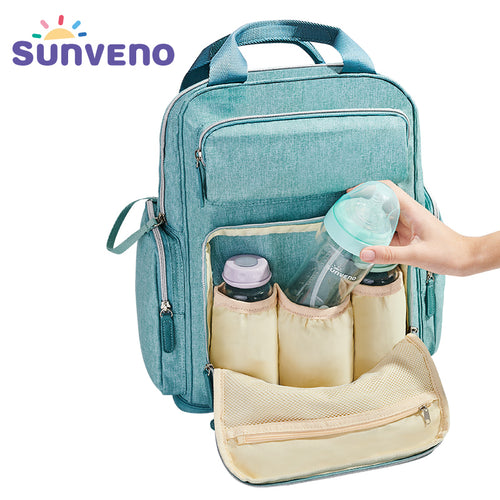 SUNVENO Diaper Bag Backpack Maternity Baby Bag Mom Backpack Stylish Stroller Baby Diaper Bags For Mom