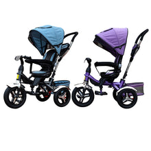 Load image into Gallery viewer, Tricycle Bicycle Child Tricycle Baby Bicycle BB Trolley Bicycle Pneumatic Tire Rotary Seat Tricycles For Children Baby Stroller