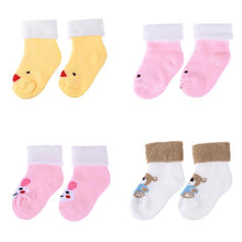 Load image into Gallery viewer, Winter Newborn Baby Socks Cartoon Animal Loop Pile Warm Casual Indoor Floor Socks Breathable Anti-Skid Towel Socks