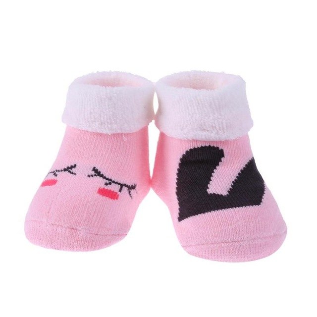 Winter Newborn Baby Socks Cartoon Animal Loop Pile Warm Casual Indoor Floor Socks Breathable Anti-Skid Towel Socks